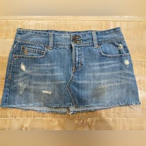 Abercrombie & Fitch Jeans MINI Skirt distressed torn